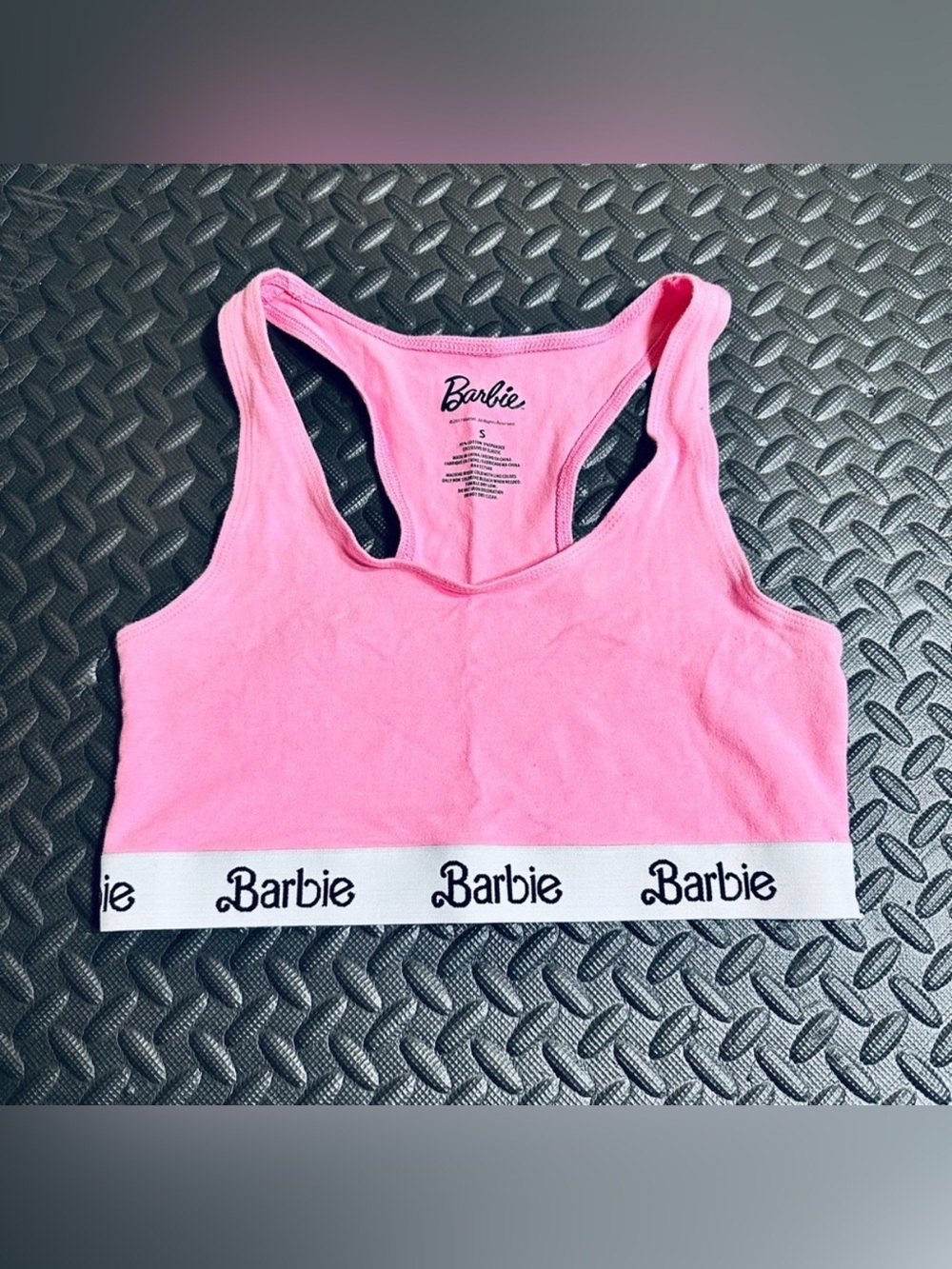 Barbie Pink Sports Bra Top Women’s Size S